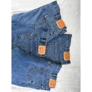 Bundle 4 Pairs Levi's 550 Relaxed Fit Tapered Leg Jeans Men's 46x30 Blue Denim